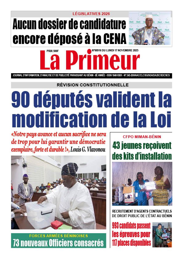 Une de la parution du 17/11/2025